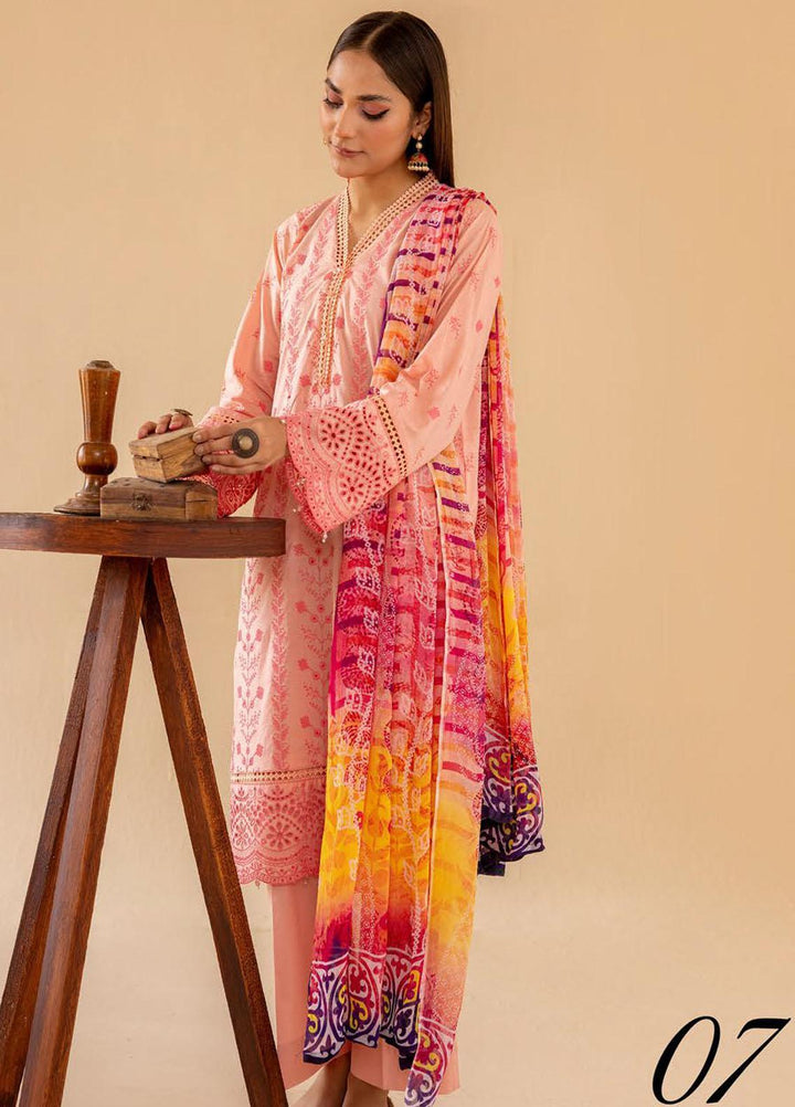 Mahees By Riaz Arts Embroidered Lawn Suits Unstitched 3 Piece RA23M-V33 D-07 - Summer Collection