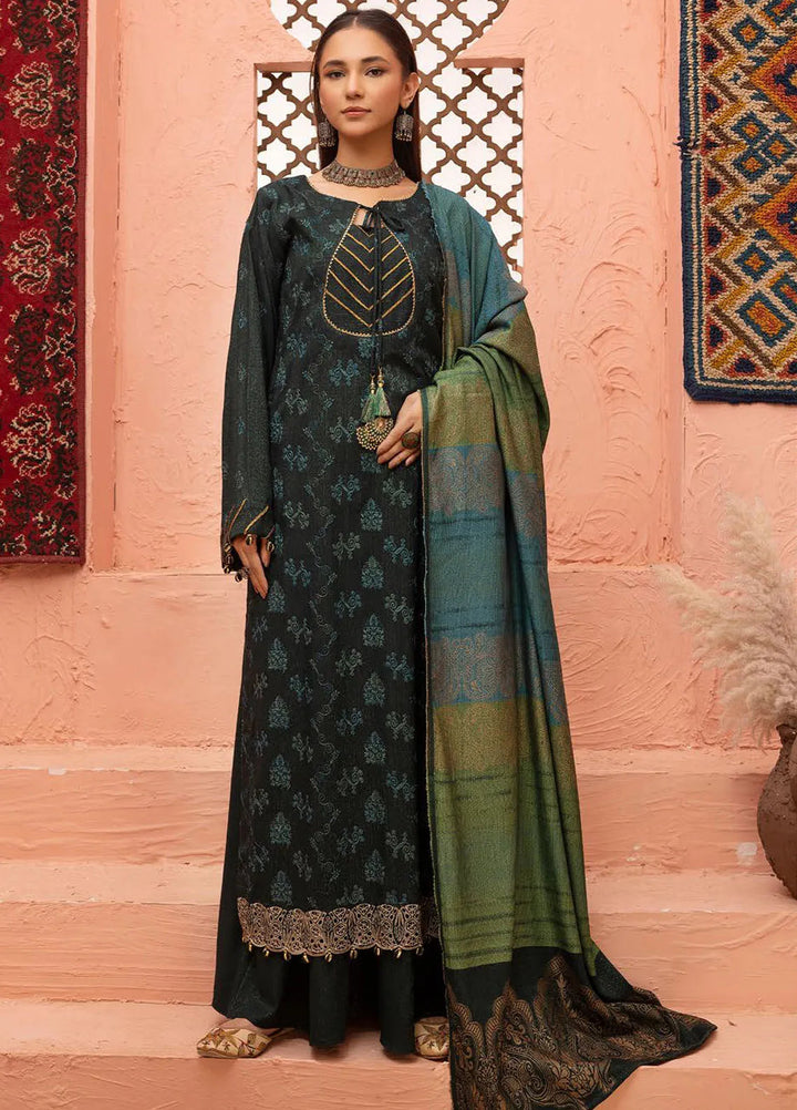 Mahees By Riaz Arts Embroidered Leather Peach Suit Unstitched 3 Piece RA24ZP D-04 - Winter Collection