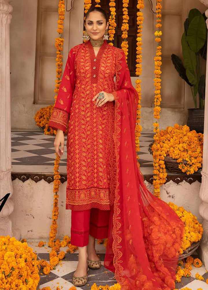 Mahees By Riaz Arts Embroidered Lawn Suits Unstitched 3 Piece RA23M-V28 D-01 - Summer Collection