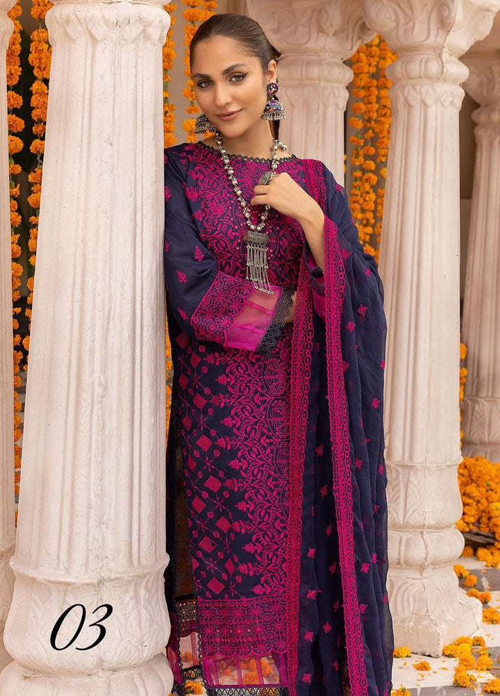 Mahees By Riaz Arts Embroidered Lawn Suits Unstitched 3 Piece RA23M-V28 D-03 - Summer Collection