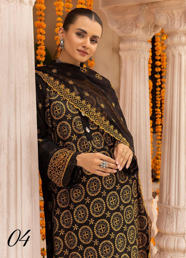 Mahees By Riaz Arts Embroidered Lawn Suits Unstitched 3 Piece RA23M-V28 D-04 - Summer Collection