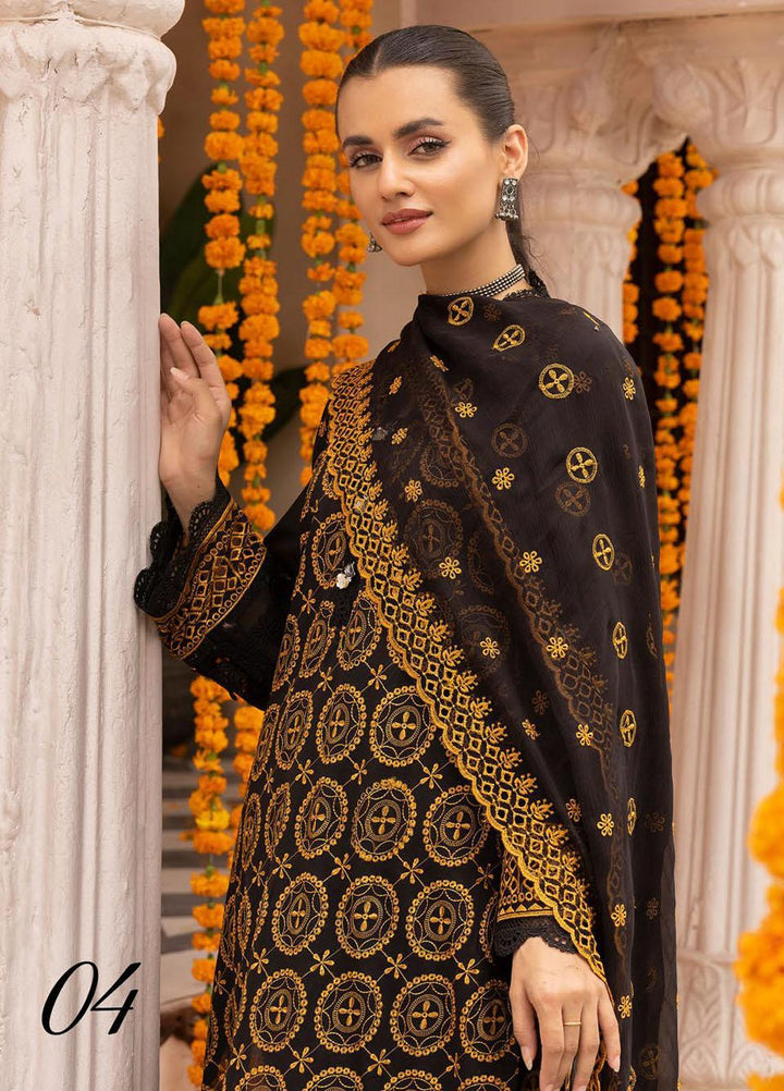 Mahees By Riaz Arts Embroidered Lawn Suits Unstitched 3 Piece RA23M-V28 D-04 - Summer Collection