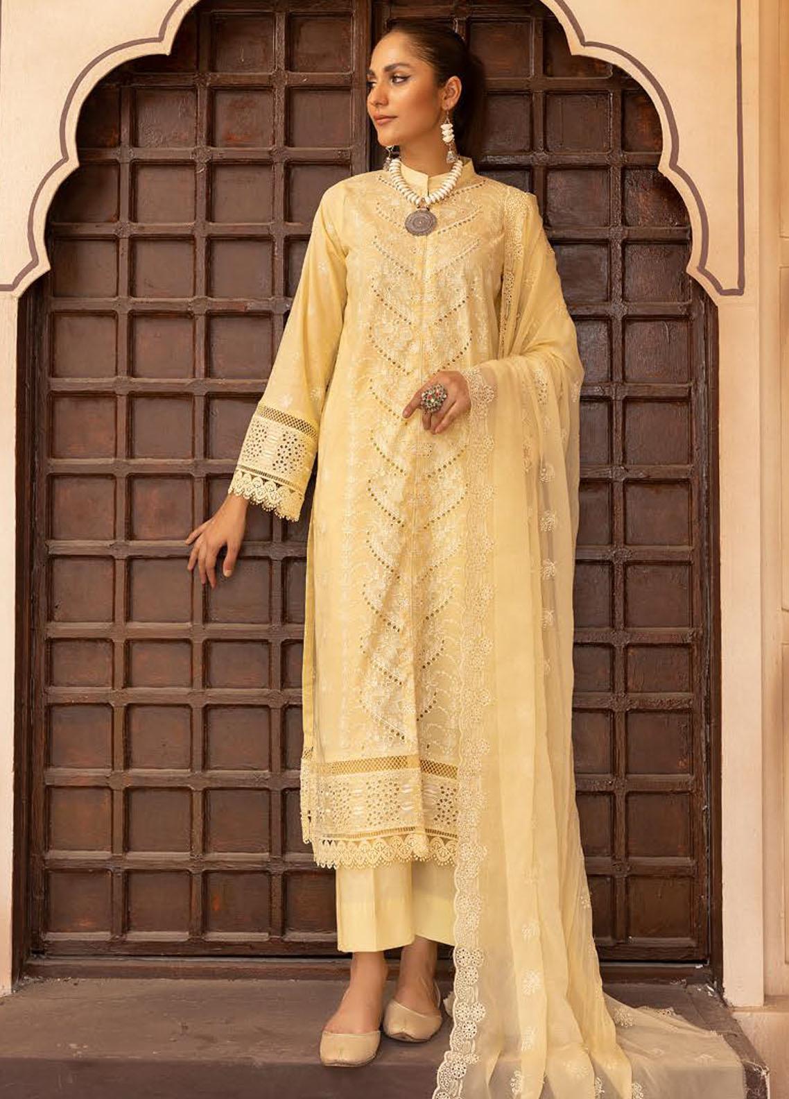 Design 06 Mahees Embroidered Lawn Collection Vol 24