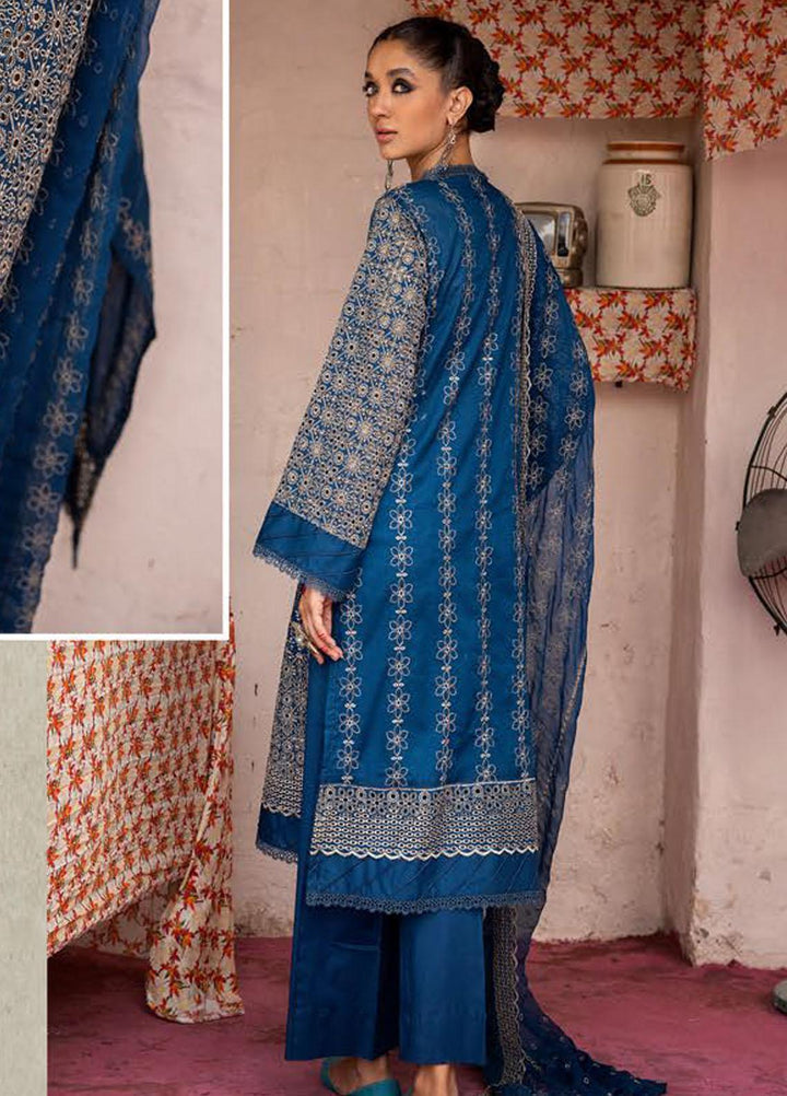 Mahees By Riaz Arts Embroidered Lawn Suits Unstitched 3 Piece RA23M-V29 D-01 - Summer Collection