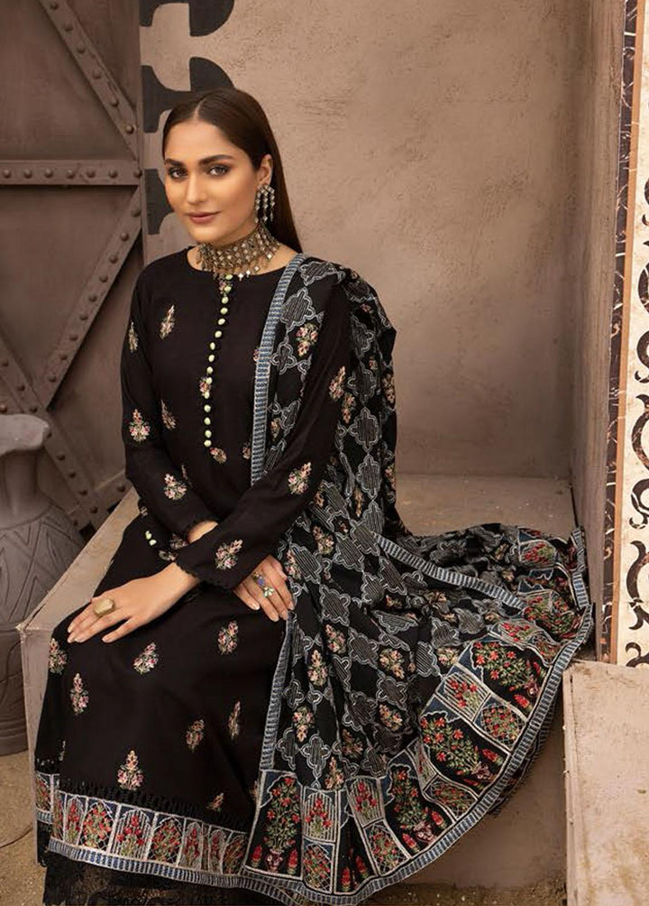 Mahees By Riaz Arts Embroidered Leather Peach Suits Unstitched 3 Piece RA22MP 10 - Winter Collection