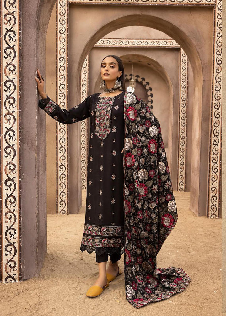 Mahees By Riaz Arts Embroidered Leather Peach Suits Unstitched 3 Piece RA22MP 02 - Winter Collection
