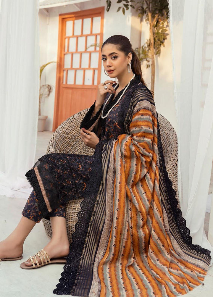 Mahees's By Riaz Arts Embroidered Lawn Suits Unstitched 3 Piece RA23-M6 01 - Summer Collection