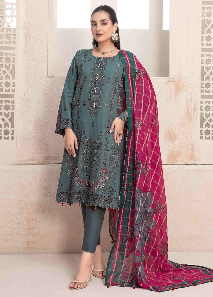 Maherooh By Tawakkal Fabrics Embroidered Jacquard Lawn Suits Unstitched 3 Piece TWF23M D-9249 - Formal Collection