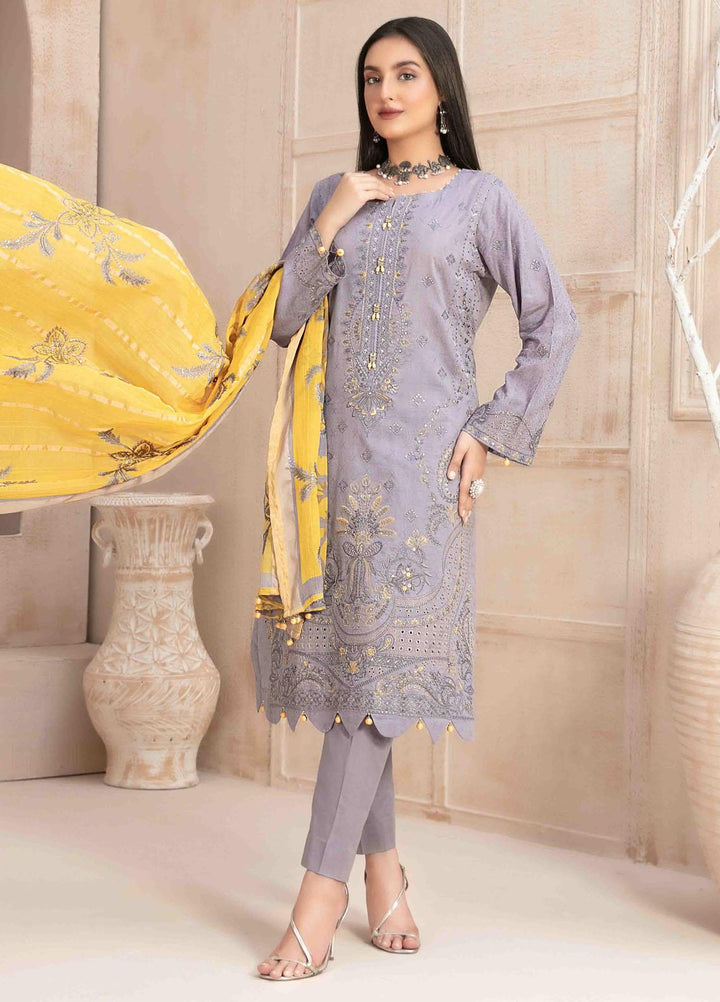 Maherooh By Tawakkal Fabrics Embroidered Jacquard Lawn Suits Unstitched 3 Piece TWF23M D-9250 - Formal Collection