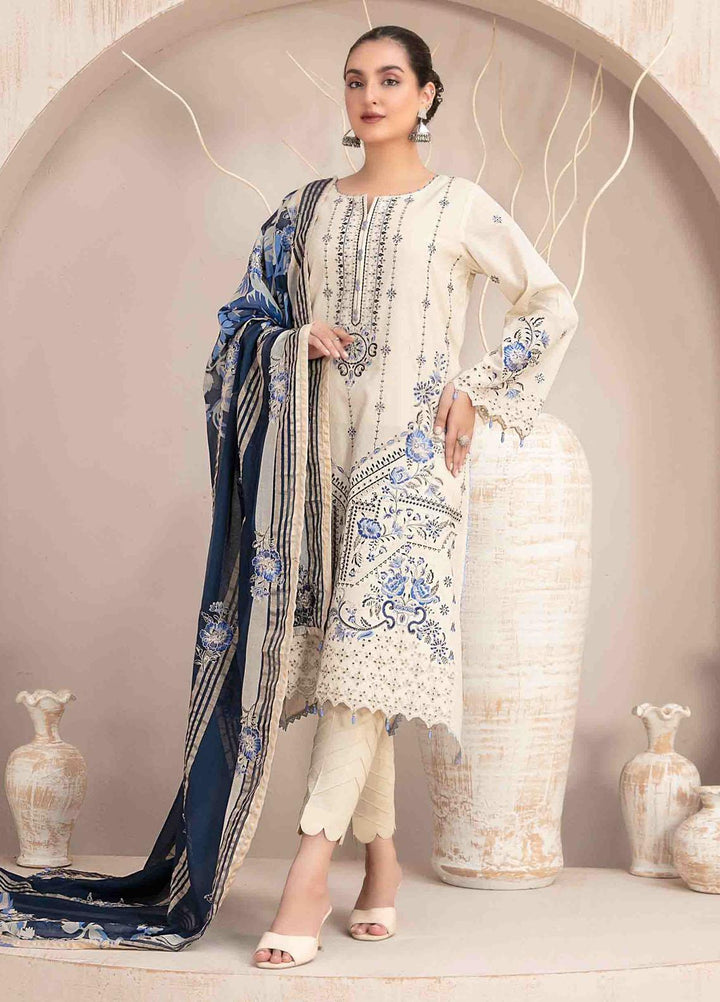Maherooh By Tawakkal Fabrics Embroidered Jacquard Lawn Suits Unstitched 3 Piece TWF23M D-9251 - Formal Collection