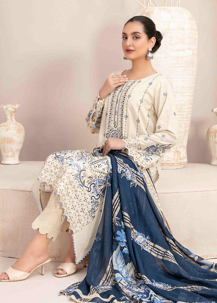 Maherooh By Tawakkal Fabrics Embroidered Jacquard Lawn Suits Unstitched 3 Piece TWF23M D-9251 - Formal Collection