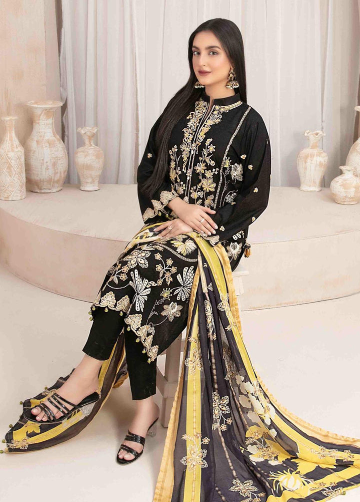 Maherooh By Tawakkal Fabrics Embroidered Jacquard Lawn Suits Unstitched 3 Piece TWF23M D-9253 - Formal Collection
