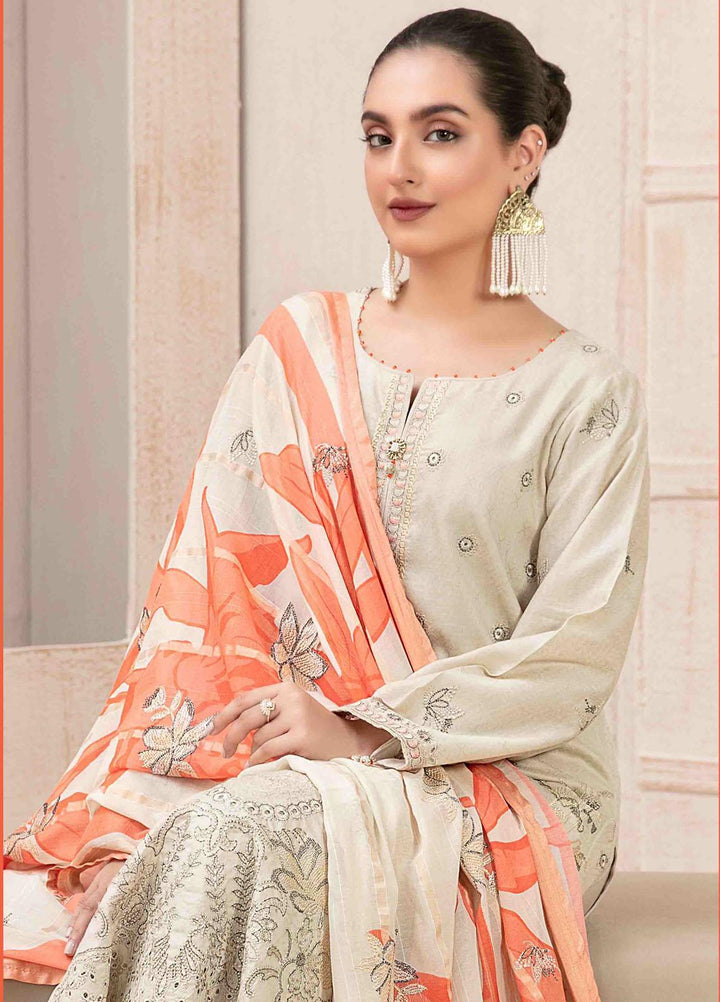 Maherooh By Tawakkal Fabrics Embroidered Jacquard Lawn Suits Unstitched 3 Piece TWF23M D-9255 - Formal Collection