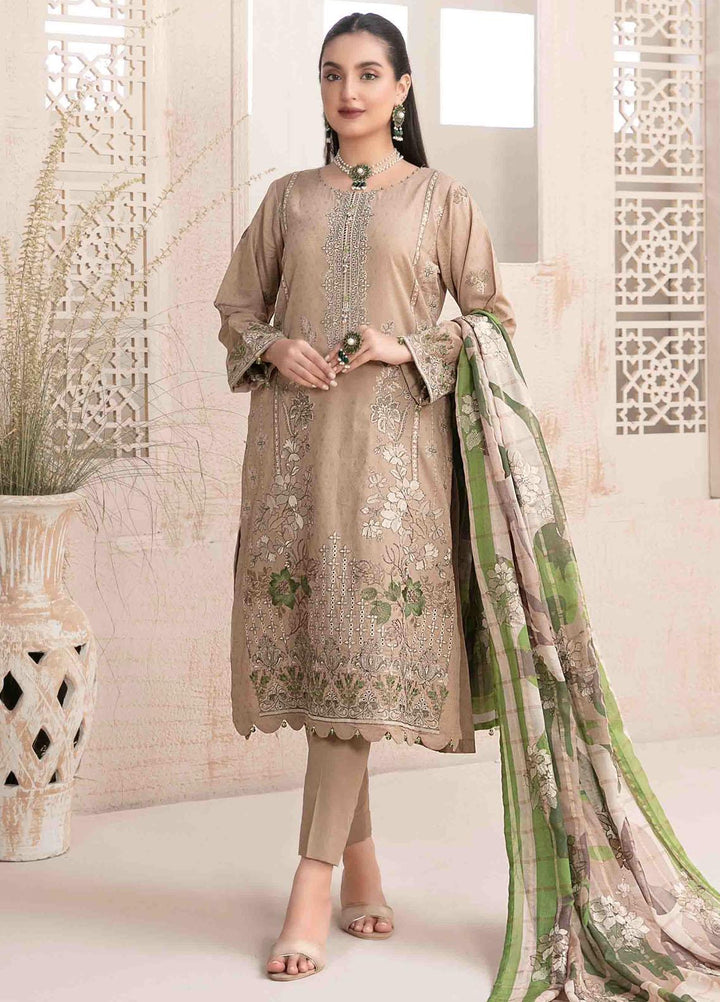 Maherooh By Tawakkal Fabrics Embroidered Jacquard Lawn Suits Unstitched 3 Piece TWF23M D-9258 - Formal Collection