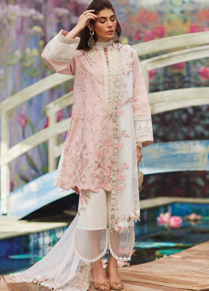 Mahgul Embroidered Lawn Suits Unstitched 3 Piece MG21LR MLL21-02 - Luxury Collection