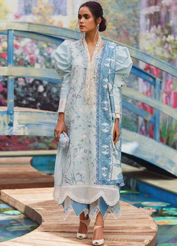 Mahgul Embroidered Lawn Suits Unstitched 3 Piece MG21LR MLL21-04 - Luxury Collection