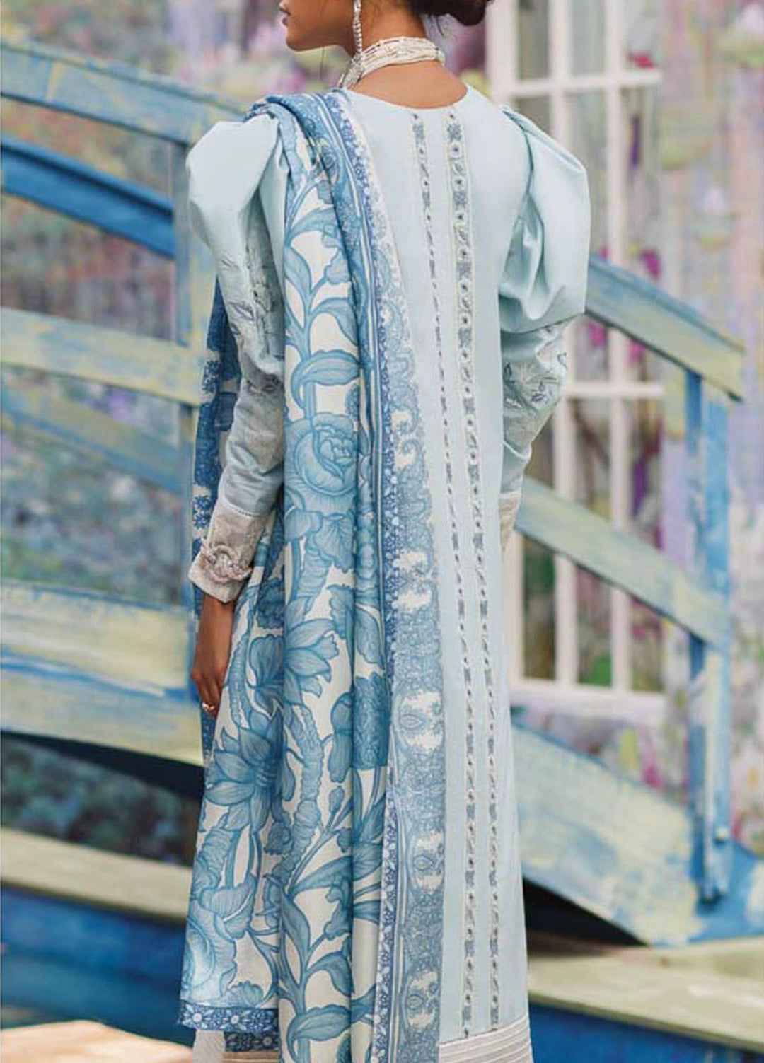 Mahgul Embroidered Lawn Suits Unstitched 3 Piece MG21LR MLL21-04 - Luxury Collection