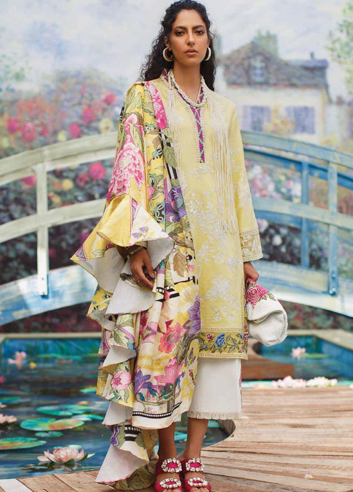 Mahgul Embroidered Lawn Suits Unstitched 3 Piece MG21LR MLL21-05 - Luxury Collection