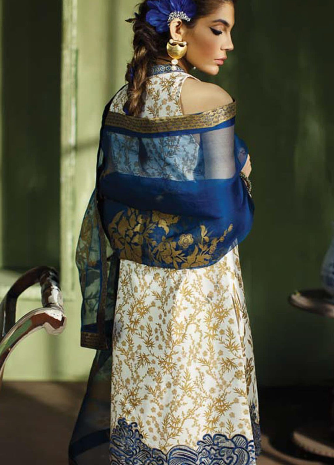 Mahgul Embroidered Lawn Suits Unstitched 3 Piece MG21LR MLL21-11 - Luxury Collection