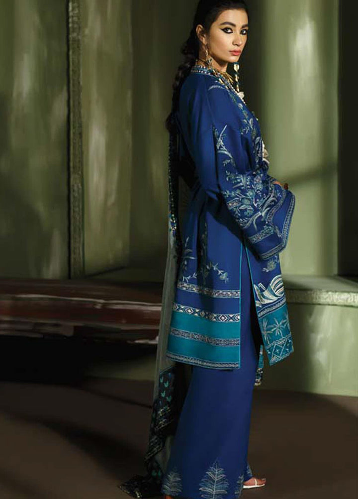 Mahgul Embroidered Lawn Suits Unstitched 3 Piece MG21LR MLL21-13 - Luxury Collection