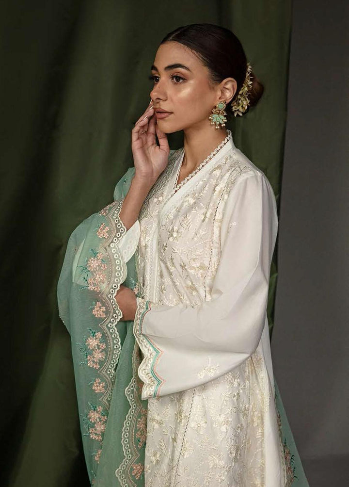 Mahiri By Cross Stitch Embroidered Lawn Suits Unstitched 3 Piece CS23M 02 Blooming Serene - Summer Collection