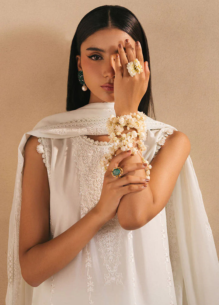 Mahiri by Cross Stitch Embroidered Lawn Suits Unstitched 3 Piece CS25ML4 Misty Green - Summer Collection