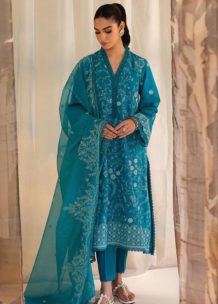 Mahiri By Cross Stitch Embroidered Lawn Suits Unstitched 3 Piece CS23M-V4 Beryl Bliss - Summer Collection