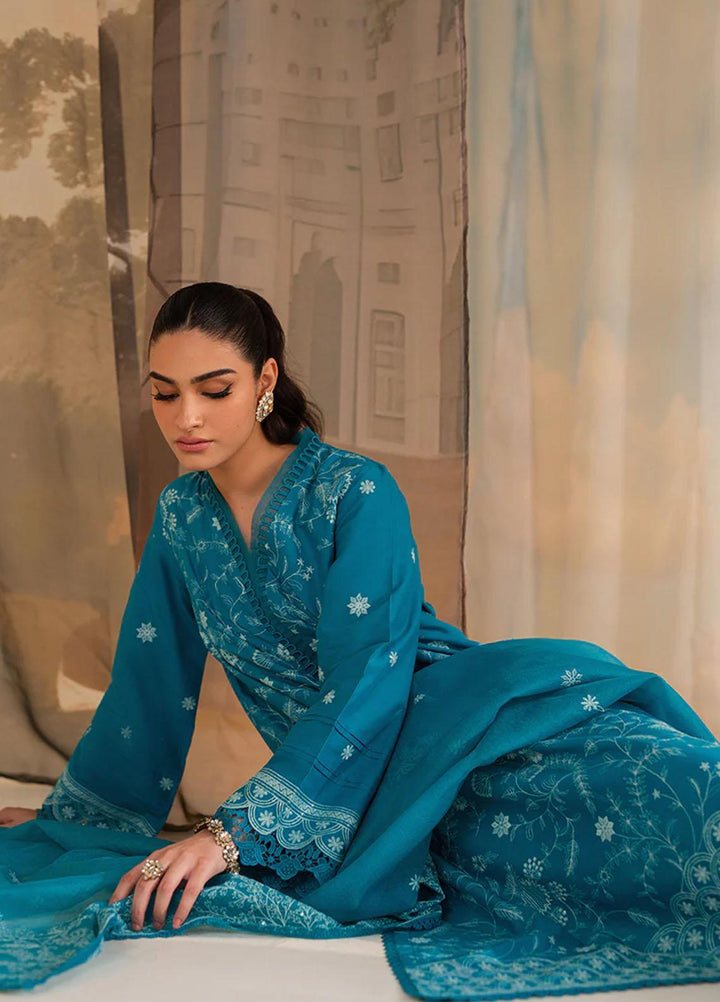 Mahiri By Cross Stitch Embroidered Lawn Suits Unstitched 3 Piece CS23M-V4 Beryl Bliss - Summer Collection