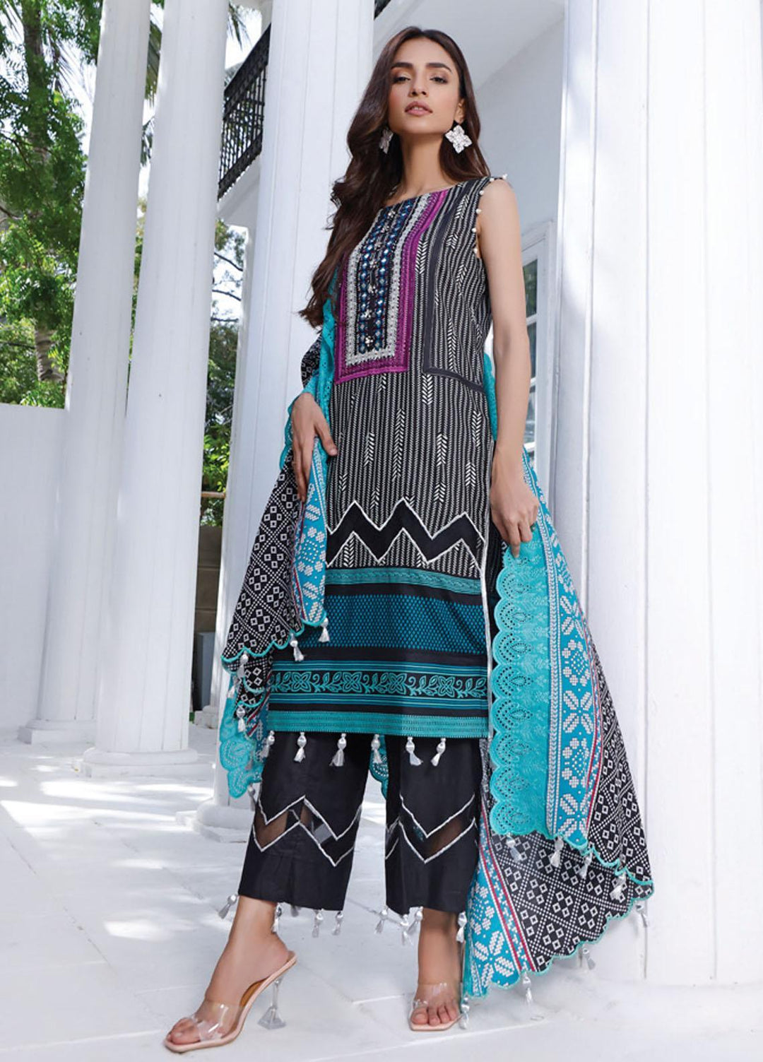 Mahnoor by Al Zohaib Embroidered Chikankari Suits Unstitched 3 Piece AZ21M 01A - Summer Collection