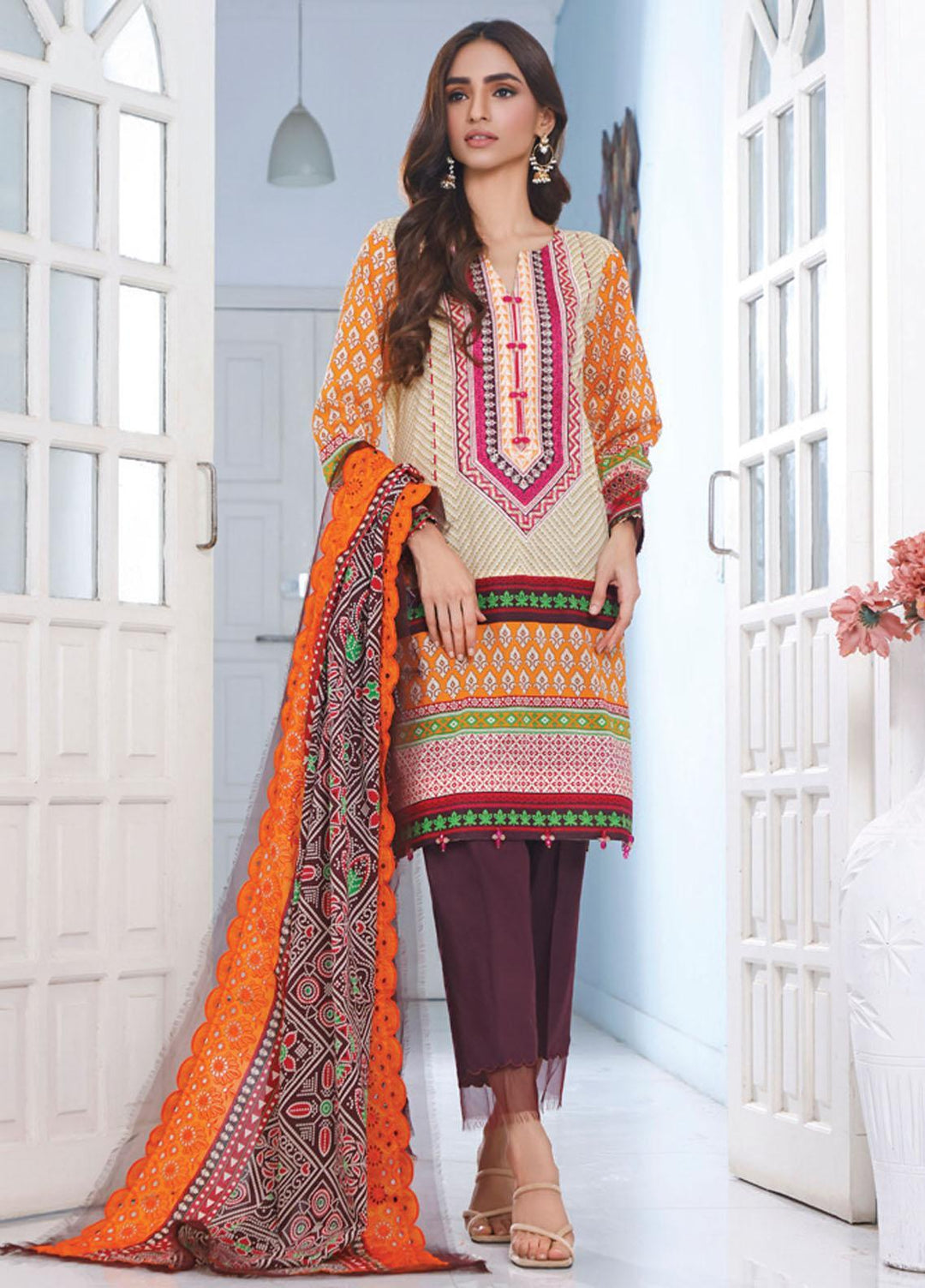 Mahnoor by Al Zohaib Embroidered Chikankari Suits Unstitched 3 Piece AZ21M 07B - Summer Collection