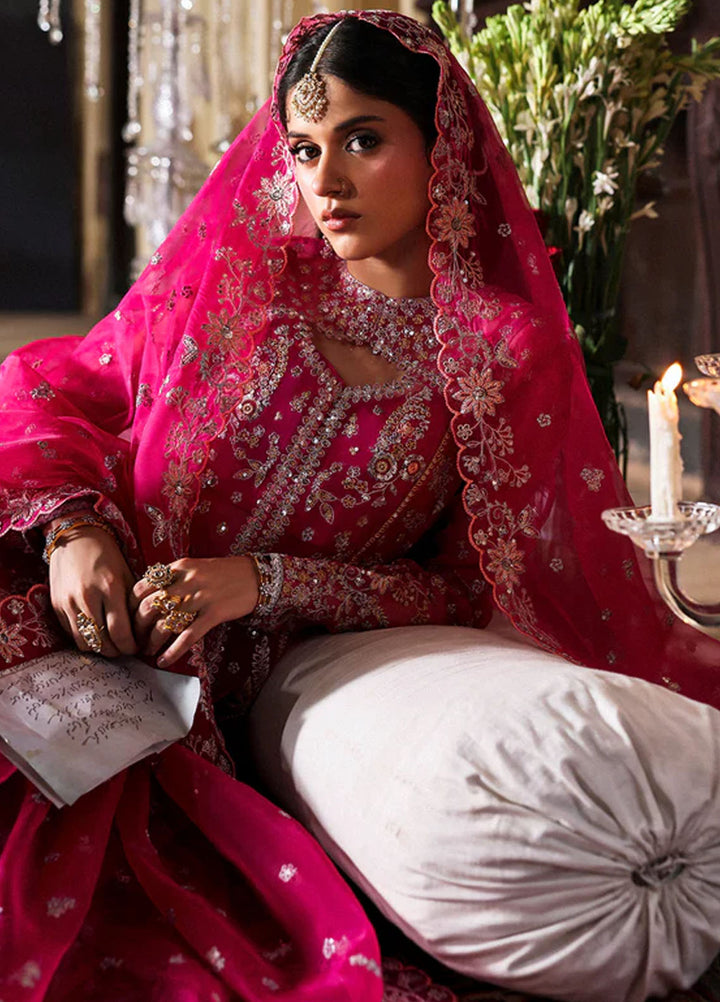 Mahnur Embroidered Organza Suits Unstitched 3 Piece D-01 Roshaneh - Formals Collection