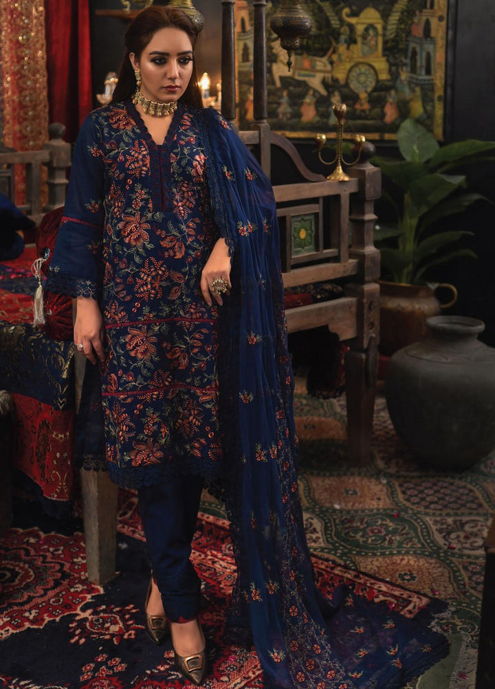 Mahnur Embroidered Lawn Suits Unstitched 3 Piece MN23L D-02 - Luxury Summer Collection