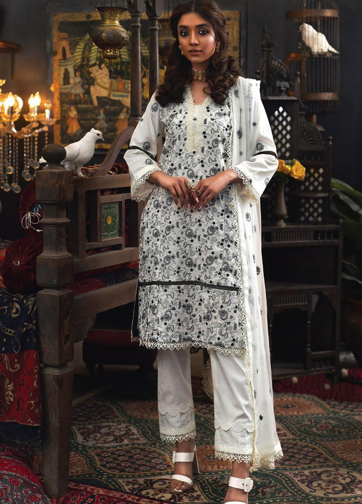 Mahnur Embroidered Lawn Suits Unstitched 3 Piece MN23L D-05 - Luxury Summer Collection