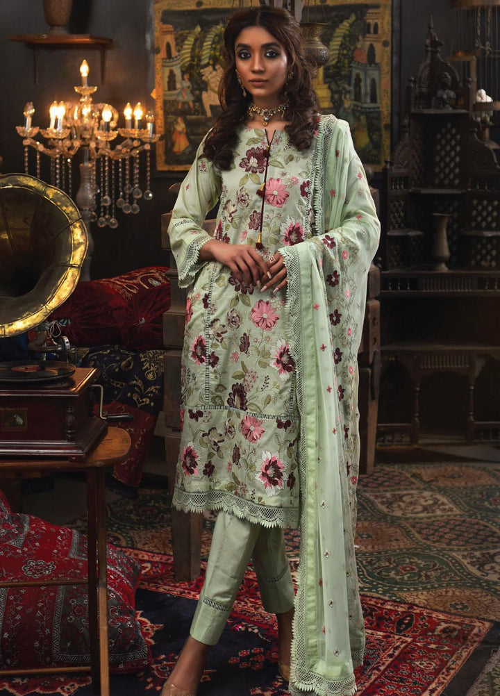Mahnur Embroidered Lawn Suits Unstitched 3 Piece MN23L D-07 - Luxury Summer Collection