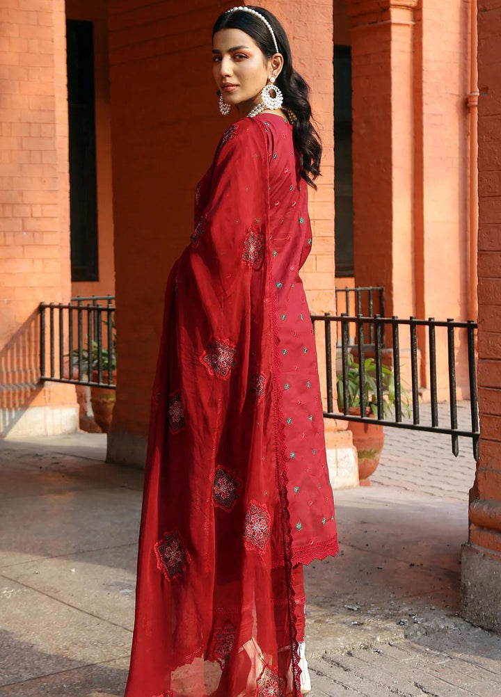 Mahnur Embroidered Lawn Suits Unstitched 3 Piece MN23L-V2 D-09 - Summer Collection