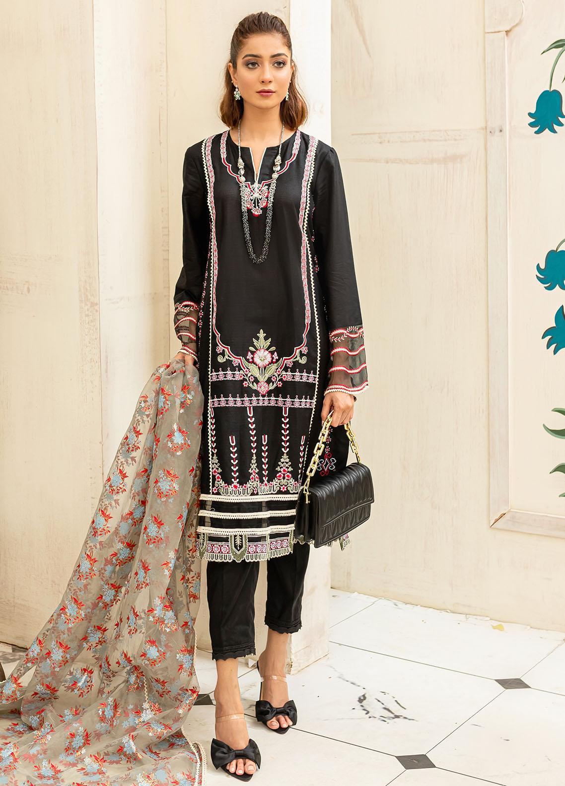 Mehak Yaqoob Pret Embroidered Raw Silk 3 Piece Suit Zhala