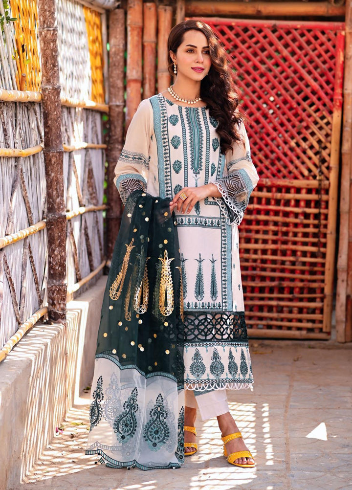 Mahroosh by Parishay Embroidered Lawn Suits Unstitched 3 Piece PRS22MH Tazeen A - Summer Collection