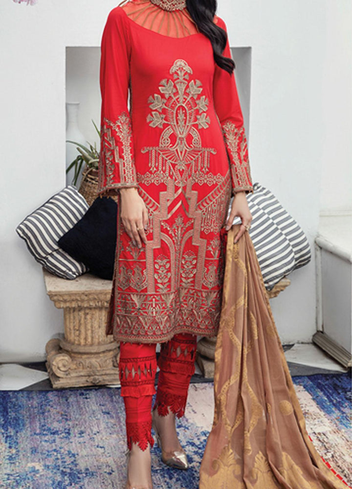Mahrosh By House of Nawab Embroidered Lawn Suits Unstitched 3 Piece HON21M 09 Nalah - Luxury Collection