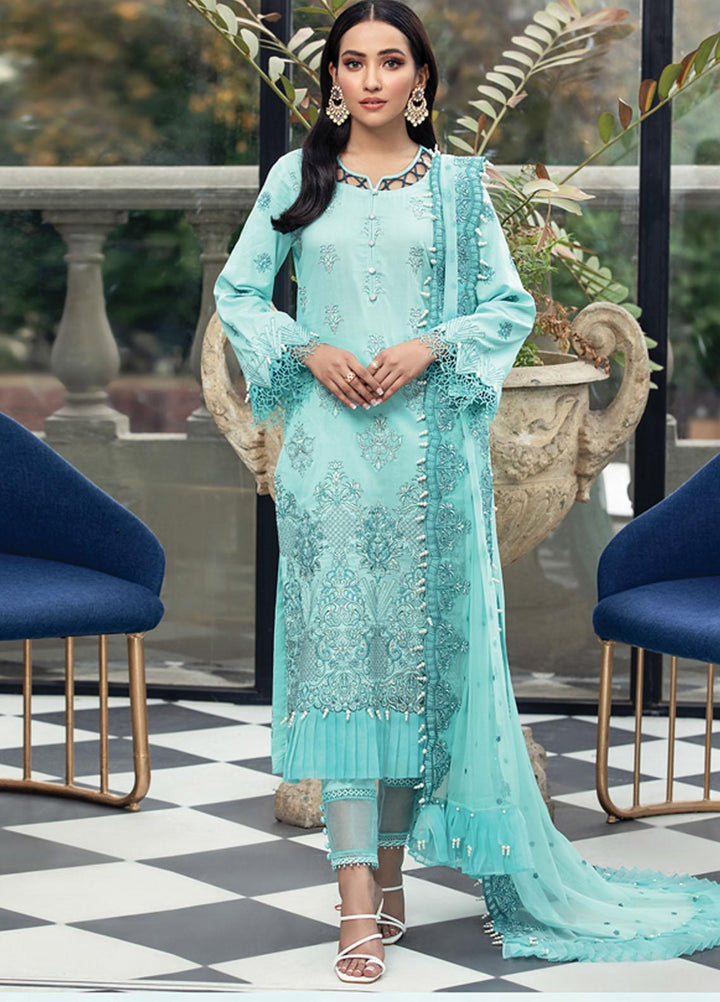 Mahrosh By House of Nawab Embroidered Lawn Suits Unstitched 3 Piece HON21M 11 Mosiya - Luxury Collection