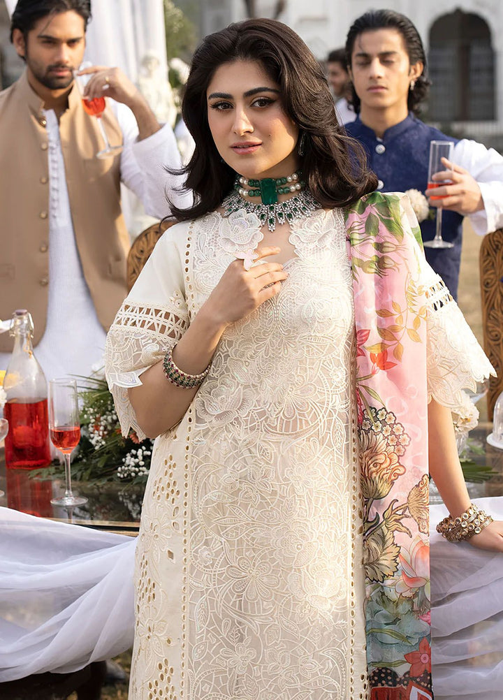 Mahrukh by Mahnur Embroidered Lawn Suits Unstitched 3 Piece MN24MK D1-A Opal - Summer Collection