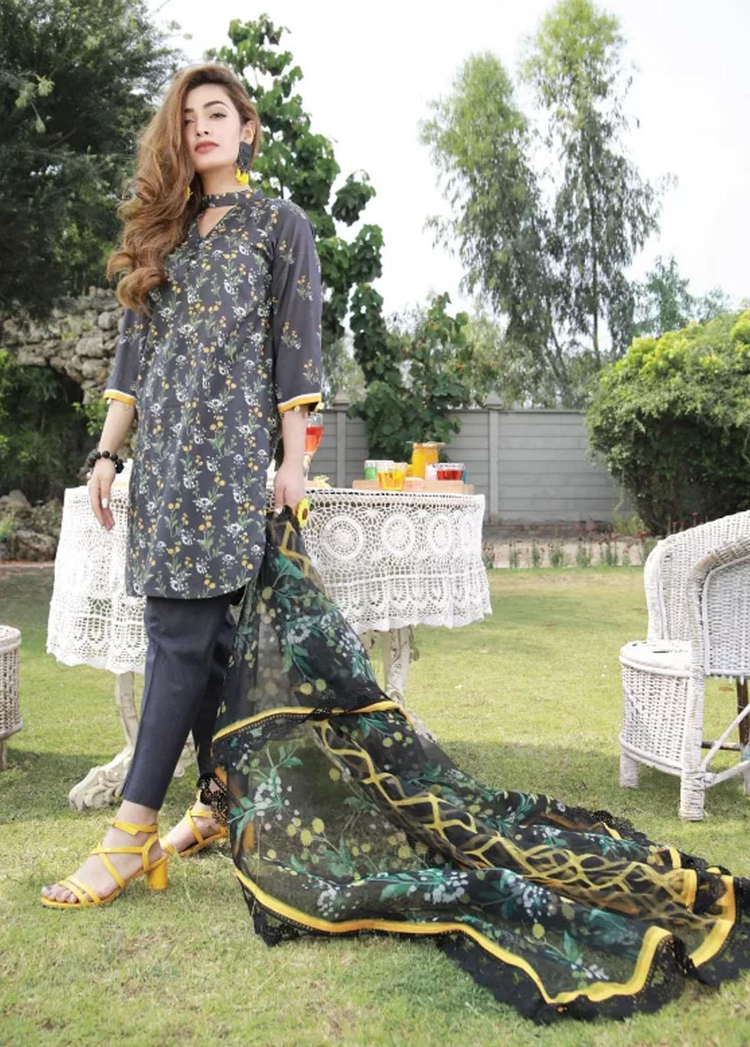 Mahruu By Soffio Printed Lawn Suits Unstitched 3 Piece SFO21MR SF-0034 - Spring / Summer Collection