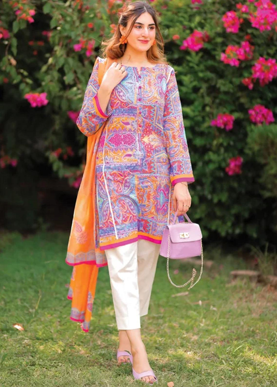 Mahruu By Soffio Printed Lawn Suits Unstitched 3 Piece SFO21MR SF-0037 - Spring / Summer Collection