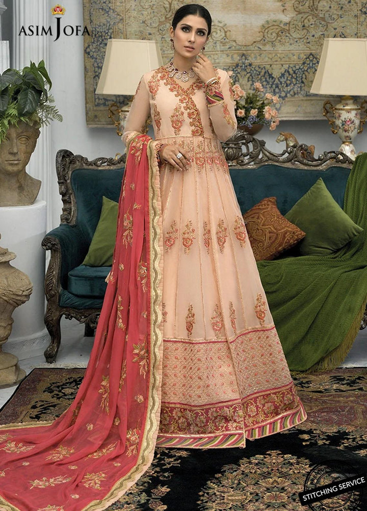 Mahsa By Asim Jofa Embroidered Organza Suits Unstitched 3 Piece AJ21M 05 - Festive Collection
