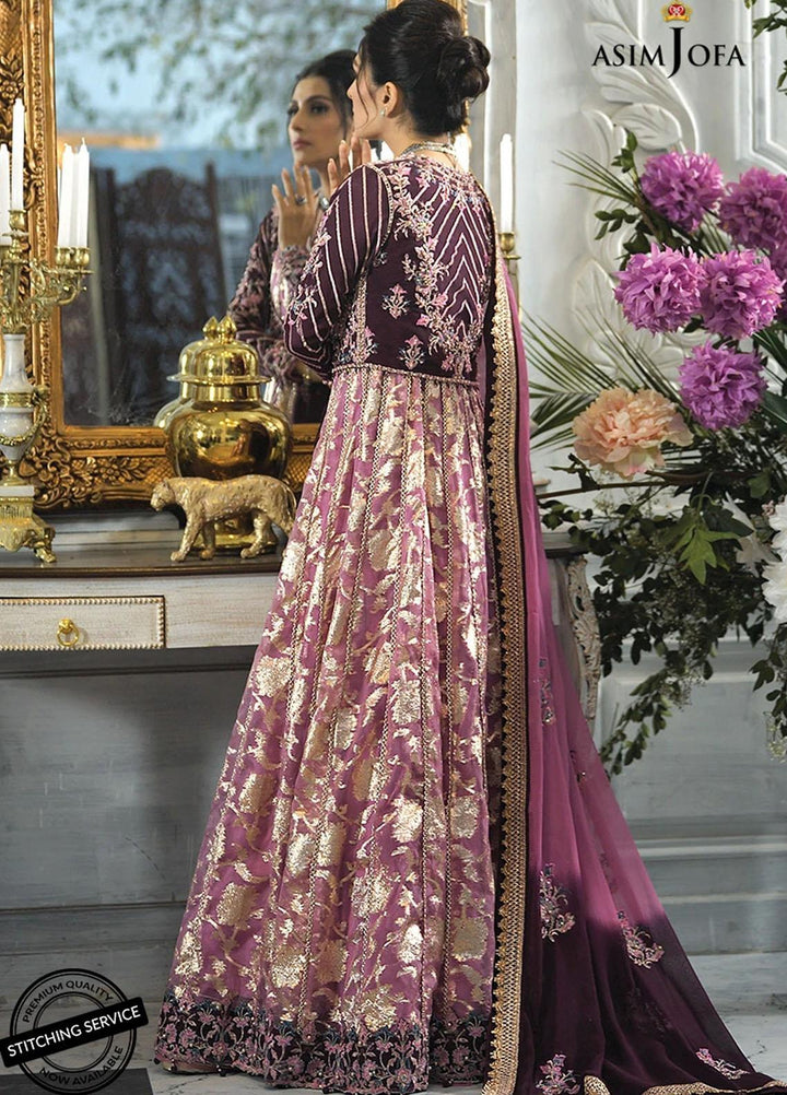 Mahsa By Asim Jofa Embroidered Organza Suits Unstitched 3 Piece AJ21M 07 - Festive Collection