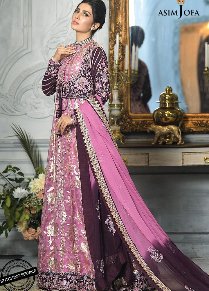 Mahsa By Asim Jofa Embroidered Organza Suits Unstitched 3 Piece AJ21M 07 - Festive Collection