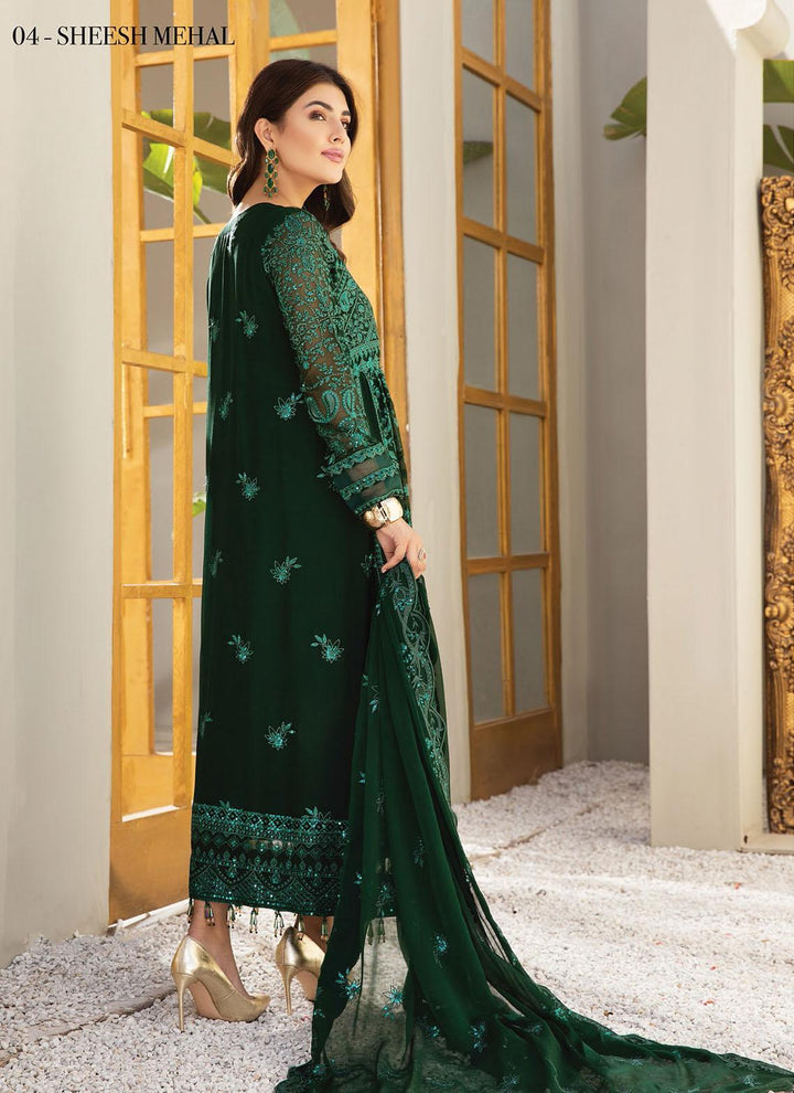 Mahyar By Alizeh Fashions Embroidered Chiffon Suits Unstitched 3 Piece AFB21-C5 04 Sheesh Mehal - Festive Collection