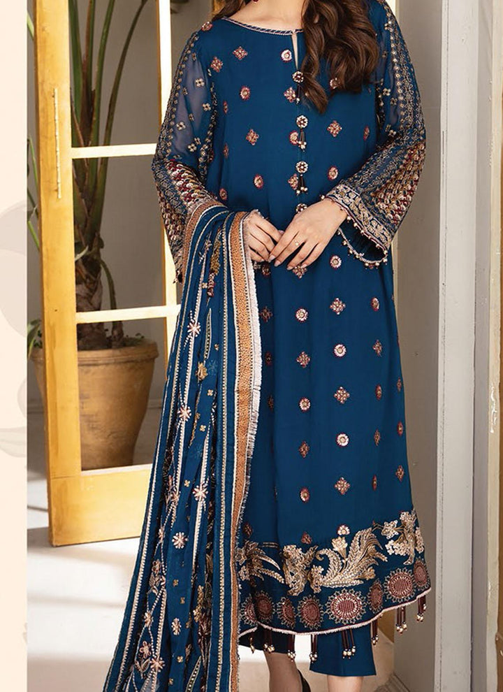 Mahyar By Alizeh Fashions Embroidered Chiffon Suits Unstitched 3 Piece AFB21-C5 06 Mahgul - Festive Collection