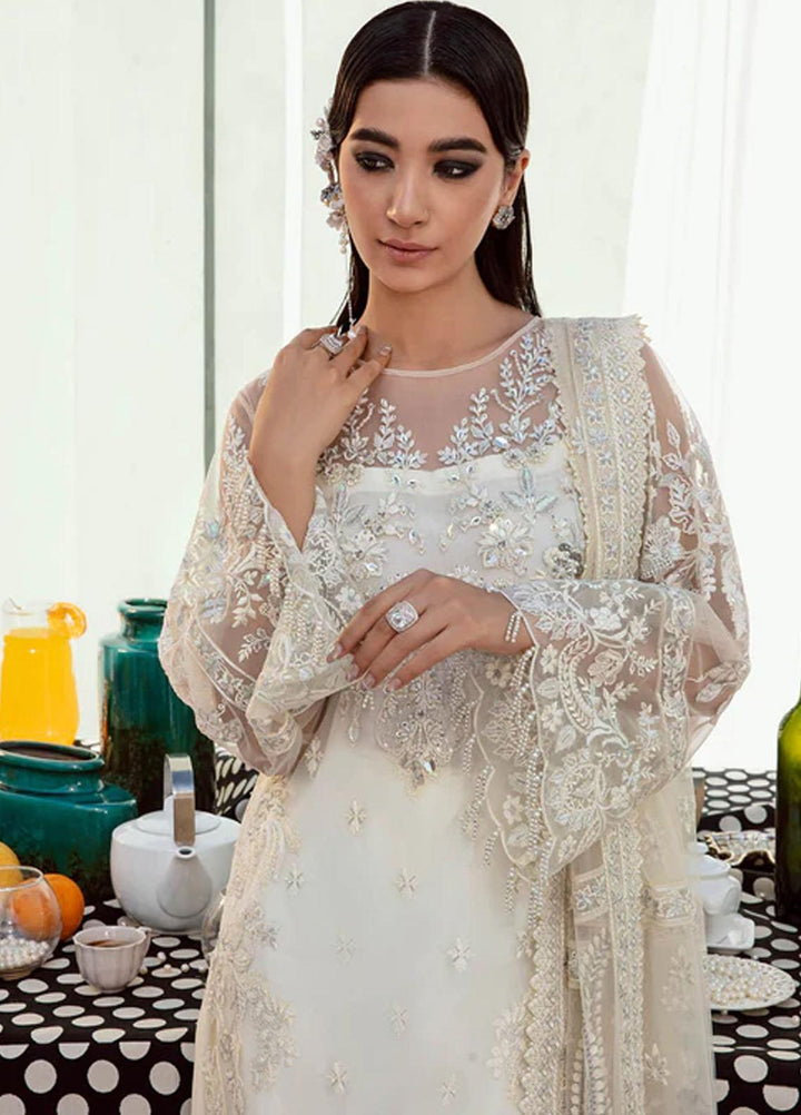 Maia By Serene Premium Embroidered Net Suits Unstitched 3 Piece SP23MA S-1071 Lama - Spring / Summer Collection