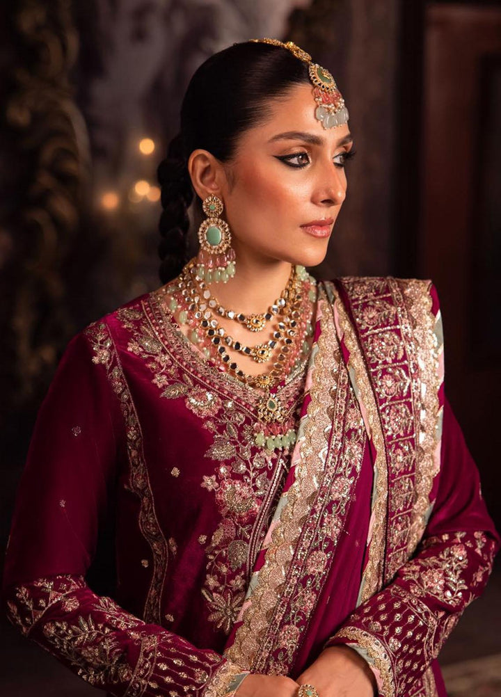 Makhmal By Asim Jofa Embroidered Velvet Suits Unstitched 3 Piece AJ23MK AJMM-03 - Wedding Collection