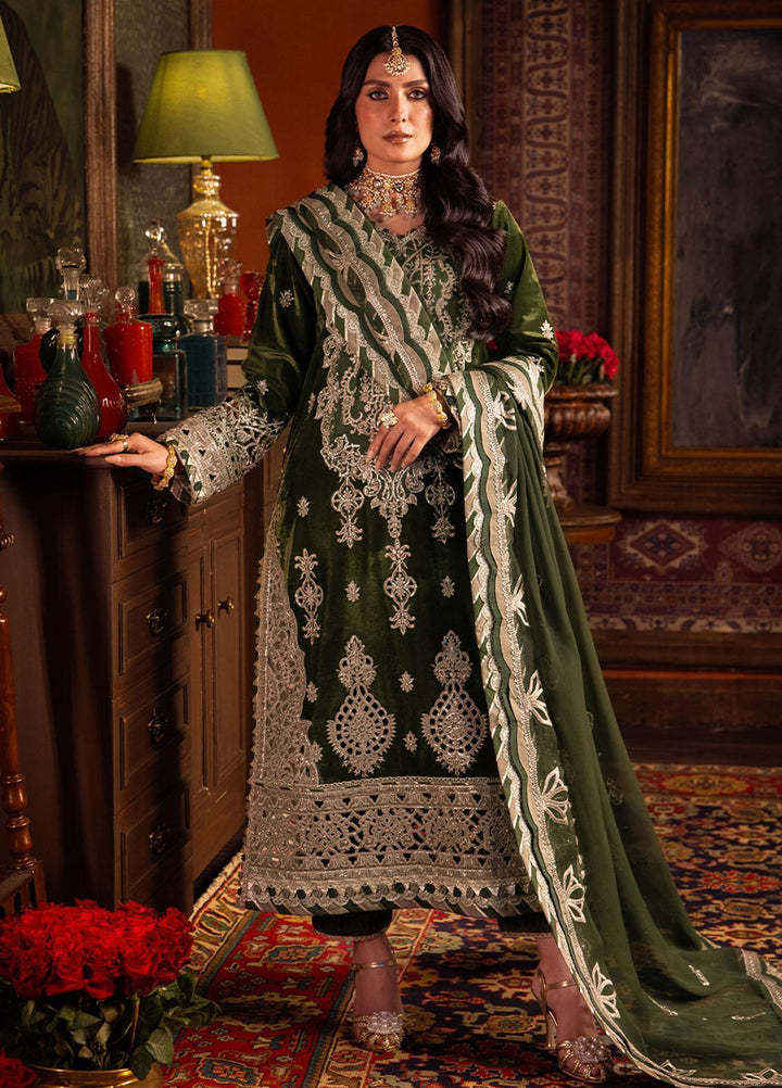 Makhmal By Asim Jofa Embroidered Velvet Suits Unstitched 3 Piece AJ23MK AJMM-05 - Wedding Collection